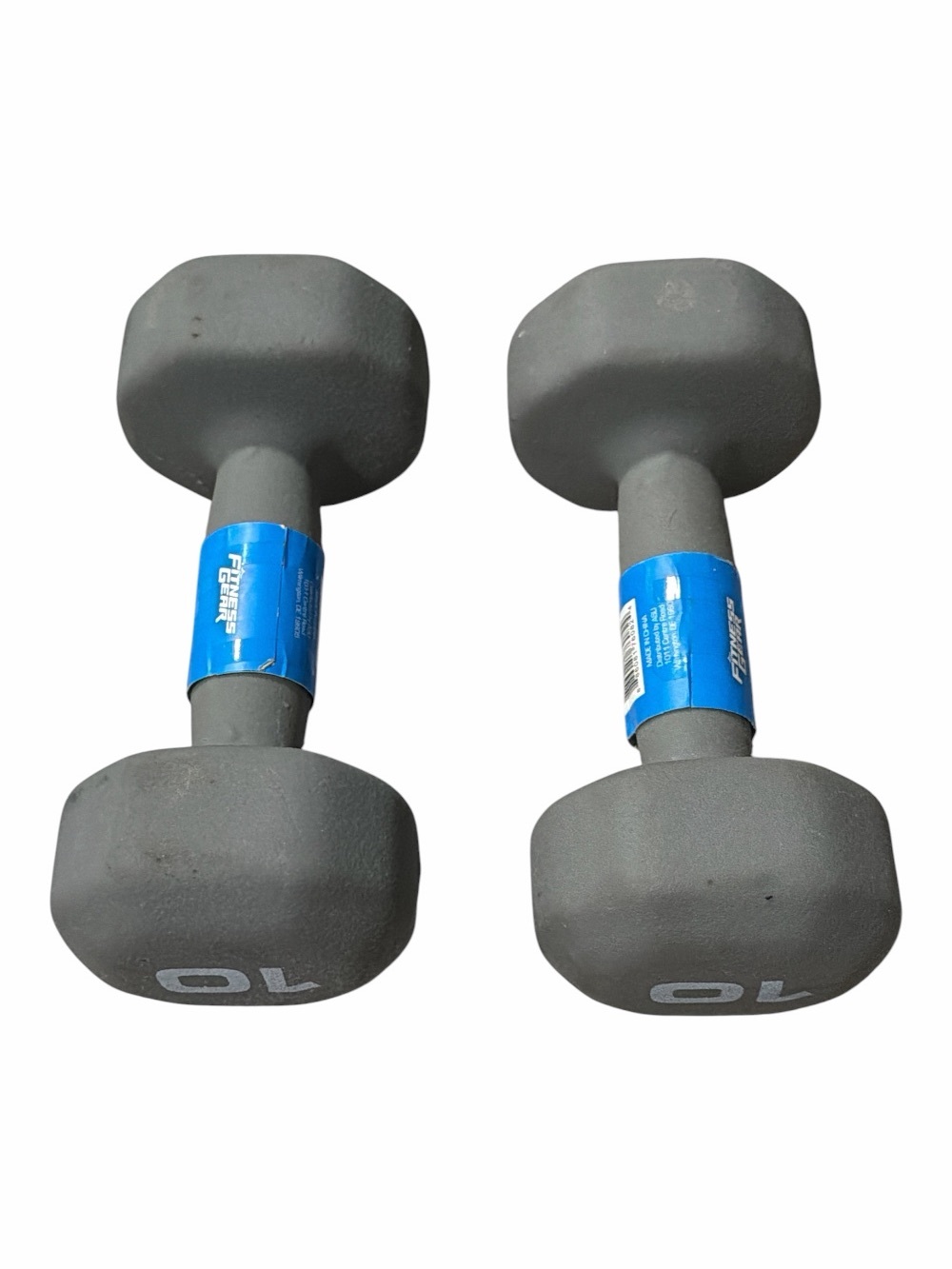 10 lb Grey Neoprene Dumbbell Pair - Kids Toys